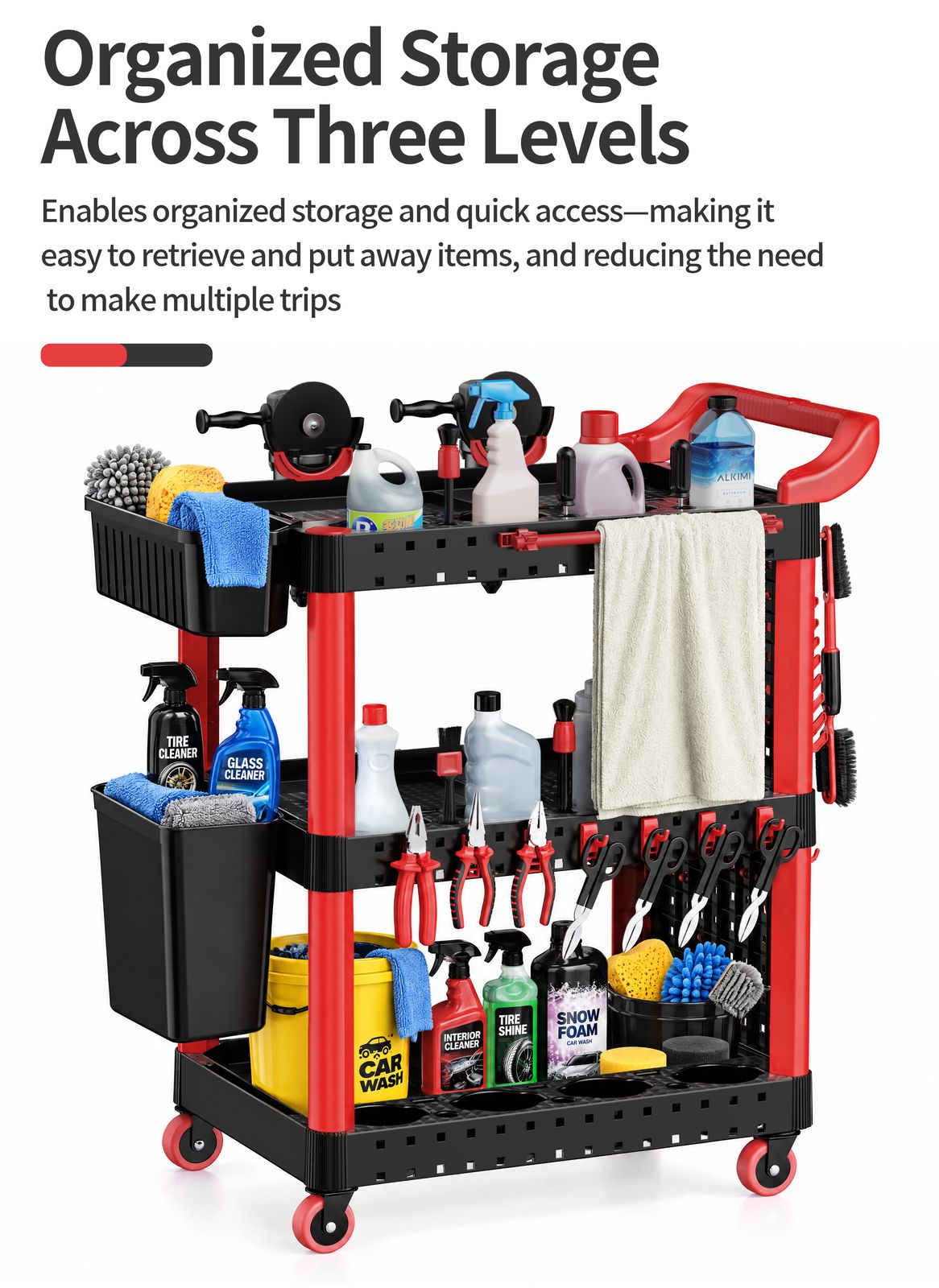 Organized storage across three tiers