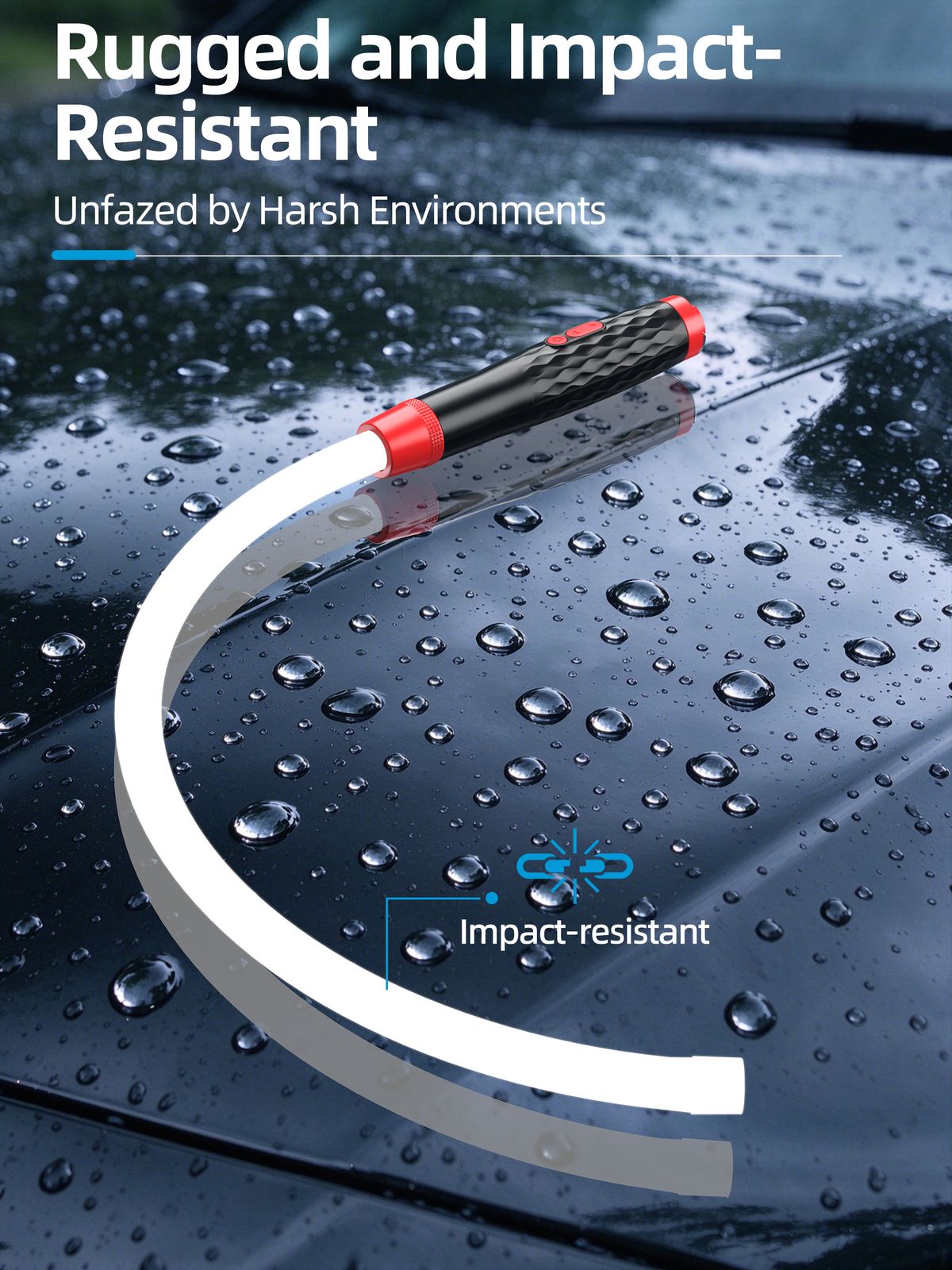 Impact-resistant silicone body