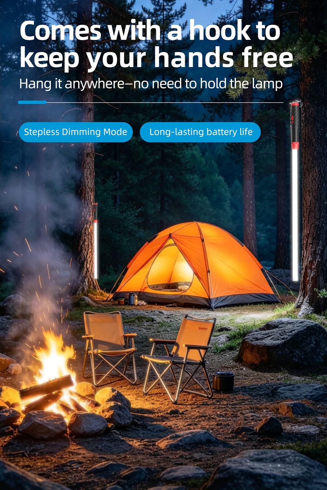 Hanging hook for hands-free light